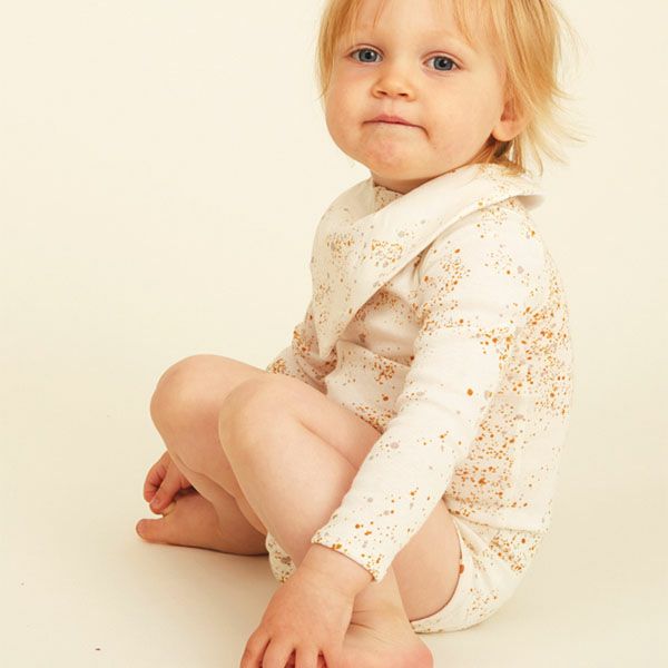 オーガニックコットン ベビーボディスーツMiniSplash(長袖)
