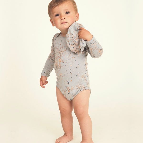 オーガニックコットン ベビーボディスーツMiniSplash(長袖)