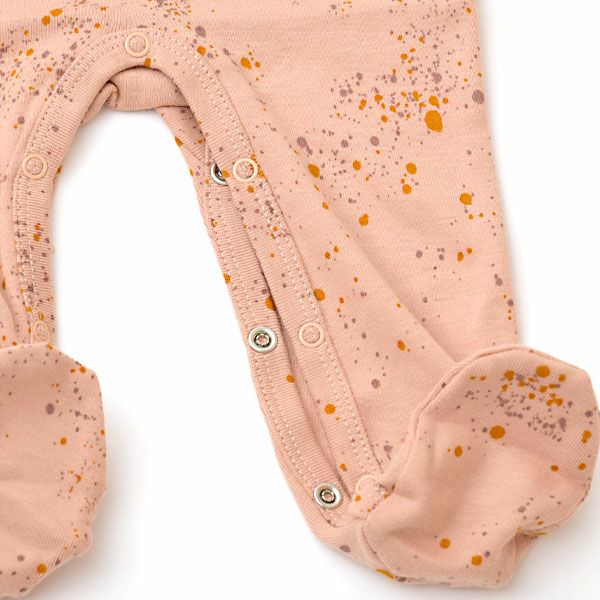 【SALE／20%OFF】 オーガニックコットン ベビー足つきカバーオールMiniSplash(長袖)