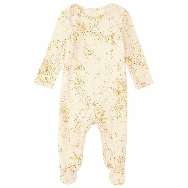 【SALE／20%OFF】 オーガニックコットン ベビー足つきカバーオールMiniSplash(長袖)