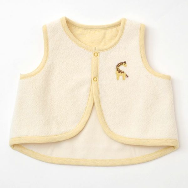 オーガニックコットン ベビー 起毛パイルベスト キキリン