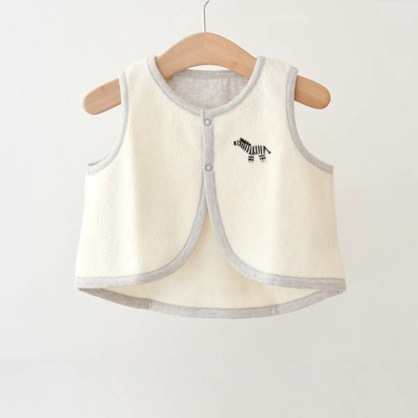 オーガニックコットン ベビー 起毛パイルベスト キキリン