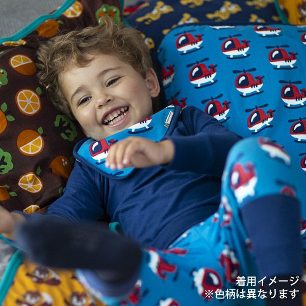 オーガニックコットン ベビーベロアビブ Orange