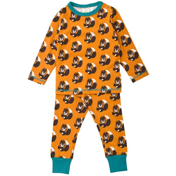 オーガニックコットン ベビーパジャマ（長袖）Squirrel 86-92