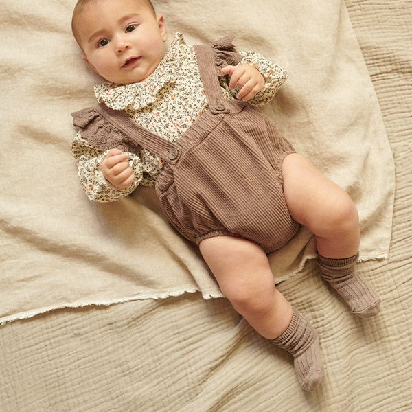 オーガニックコットン ベビーリブハイソックス