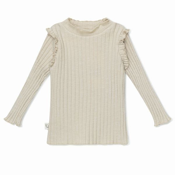 オーガニックコットン ベビーリブラッフルTシャツ(長袖)