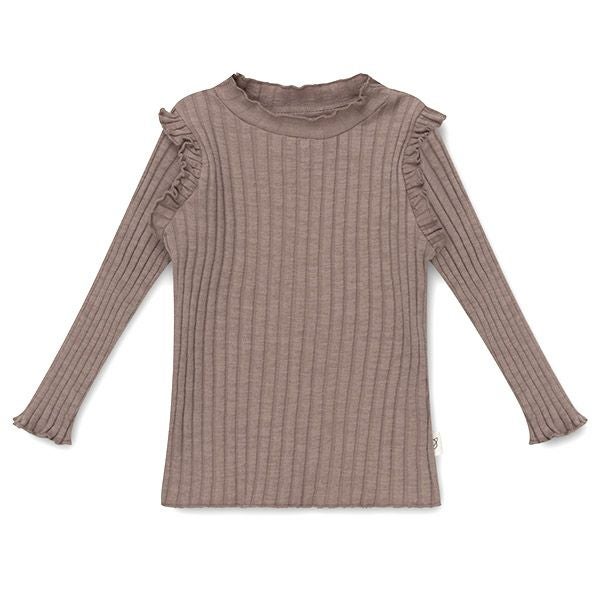 オーガニックコットン ベビーリブラッフルTシャツ(長袖)