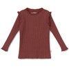 オーガニックコットン ベビーリブラッフルTシャツ(長袖)