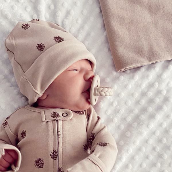 オーガニックコットン ベビー リバーシブルビーニーPinecone