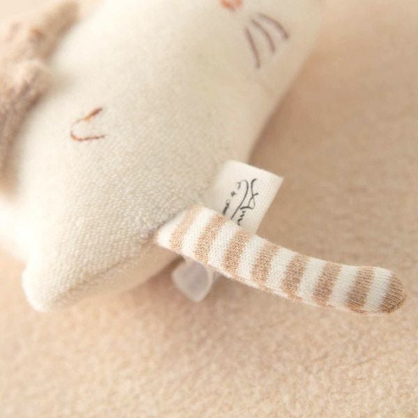 オーガニックコットン 【ママだっこ】親子にぎにぎ ねこ