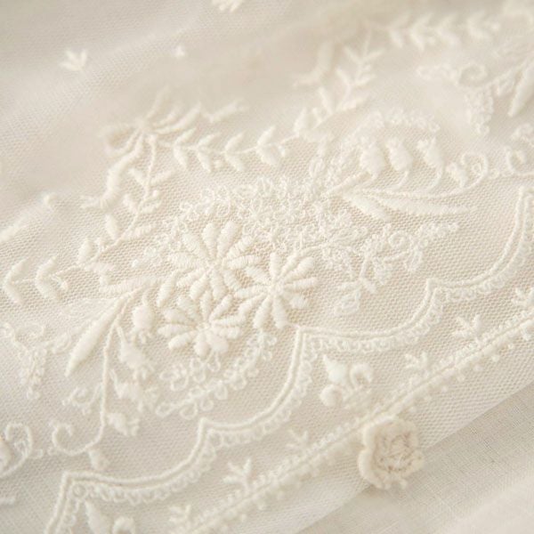 オーガニックコットン ベビー【エンジェルフェザーレース】セレモニードレスセット 50-80