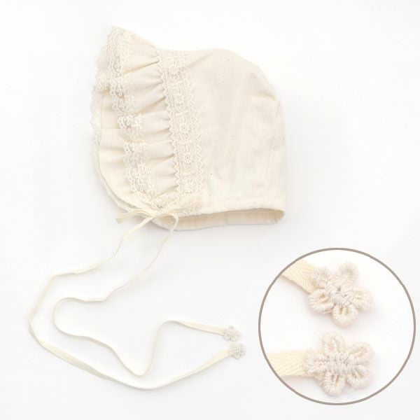 オーガニックコットン ベビー【エンジェルフェザーレース】セレモニードレスセット 50-80