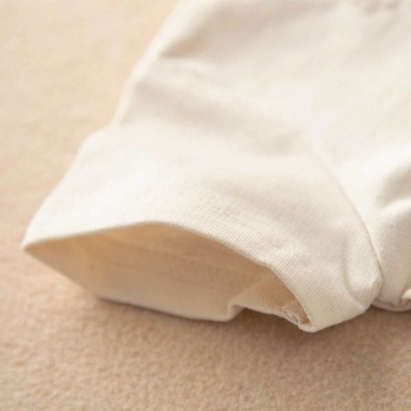 オーガニックコットン ベビー【エンジェルフェザーレース】半袖Ｔシャツ ナチュラル 80