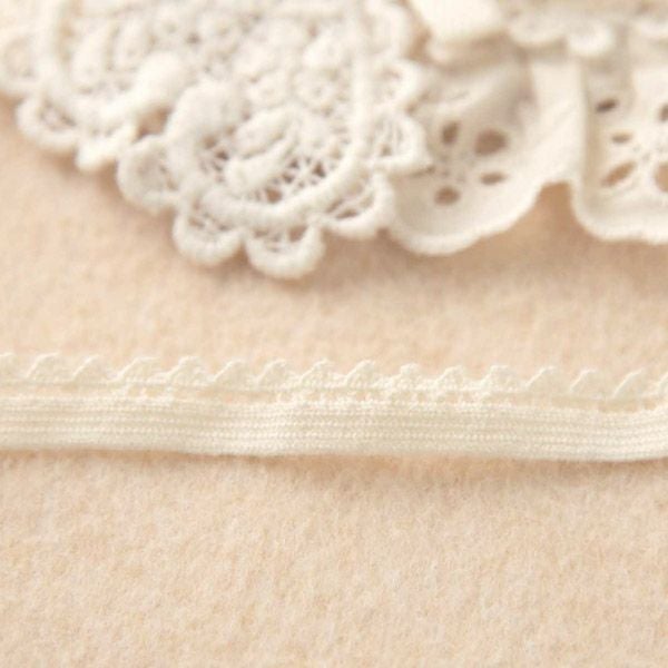 オーガニックコットン ベビー【ハートレース】ヘアバンド ナチュラル