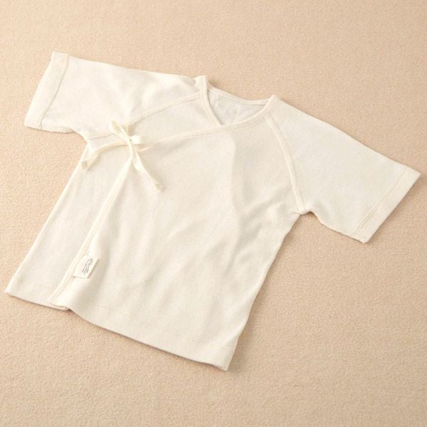 オーガニックコットン ベビー背守り短肌着 つる 70