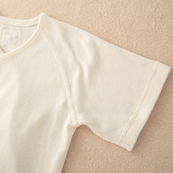 オーガニックコットン ベビー背守り短肌着 つる 70