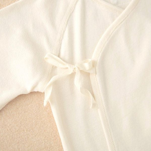 オーガニックコットン ベビー背守り短肌着 つる 70