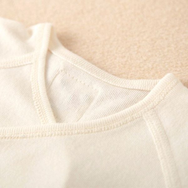 オーガニックコットン ベビー背守り短肌着 つる 70