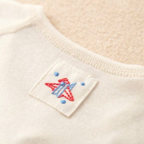 オーガニックコットン ベビー背守り短肌着 つる 70