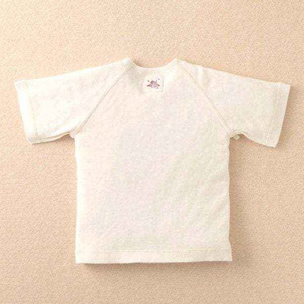 オーガニックコットン ベビー背守り短肌着 つる 70