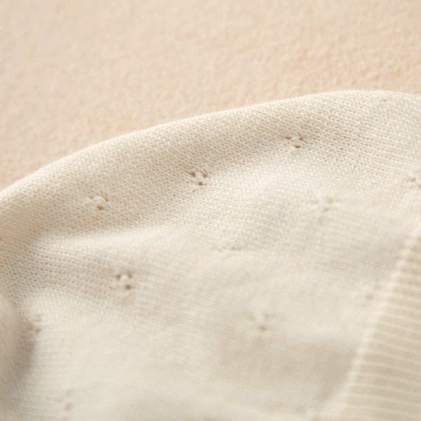 オーガニックコットン ベビーニットフード フラワー 42-46