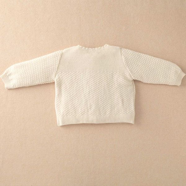 オーガニックコットン ベビーニットカーディガン ボタン 80