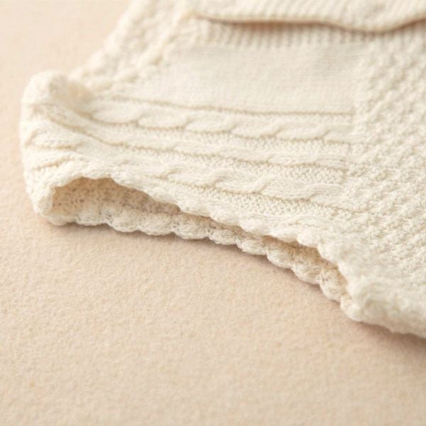 オーガニックコットン ベビーニットベスト ボタン 80