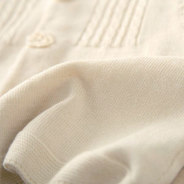 オーガニックコットン ベビーニットベスト フラワー 80