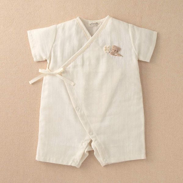 オーガニックコットン ベビー【手編みモチーフ】ガーゼグレコ