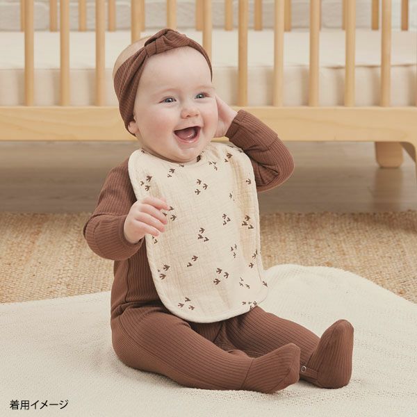 オーガニックコットン ベビー ガーゼ&パイル ビブ