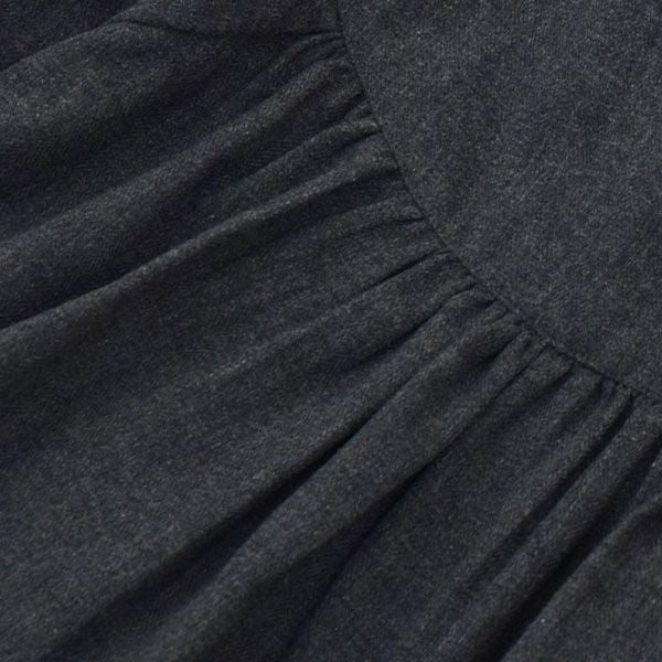 オーガニックコットン キッズフランネルフリルブラウス(長袖)