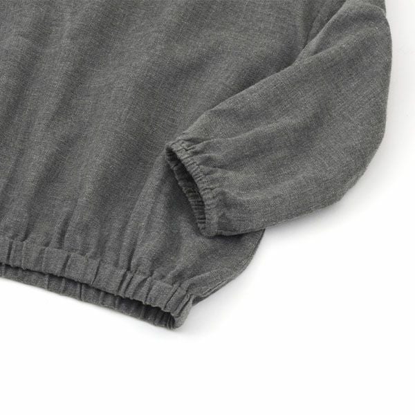オーガニックコットン キッズフランネルえり付きブラウス(長袖)