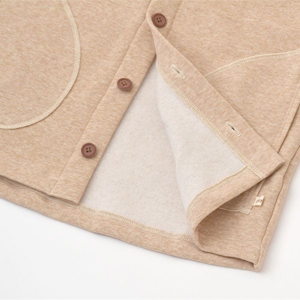 オーガニックコットン キッズ裏起毛あったかベスト