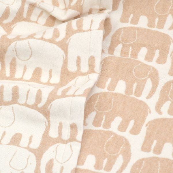 オーガニックコットン フィンレイソン エレファンティ 大判ひざ掛け 100×145