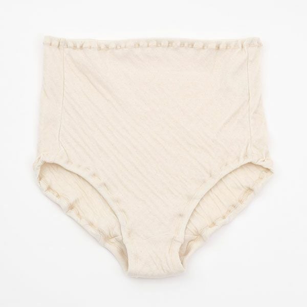 オーガニックコットン ソフト接結 ハイウエストショーツ（マタニティ兼用）