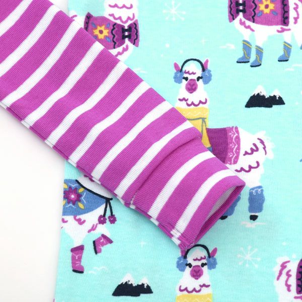 オーガニックコットン キッズラグランパジャマ（長袖）Mountaineer Alpacas