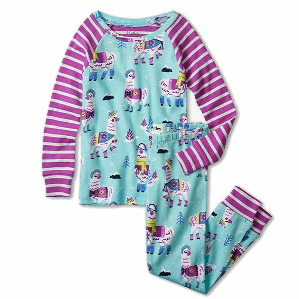 オーガニックコットン キッズラグランパジャマ（長袖）Mountaineer Alpacas