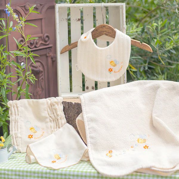 SALE／30%OFF】 オーガニックコットン ベビー【みつばち】パイルと
