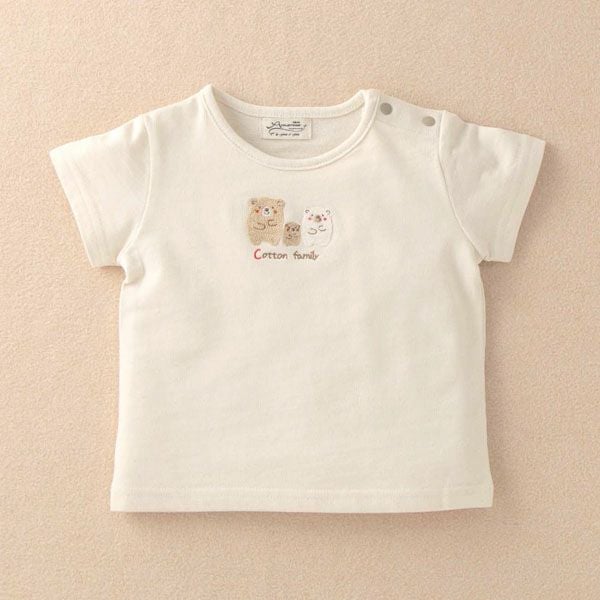 オーガニックコットン ベビー【くまのコットン】半袖Tシャツ 80
