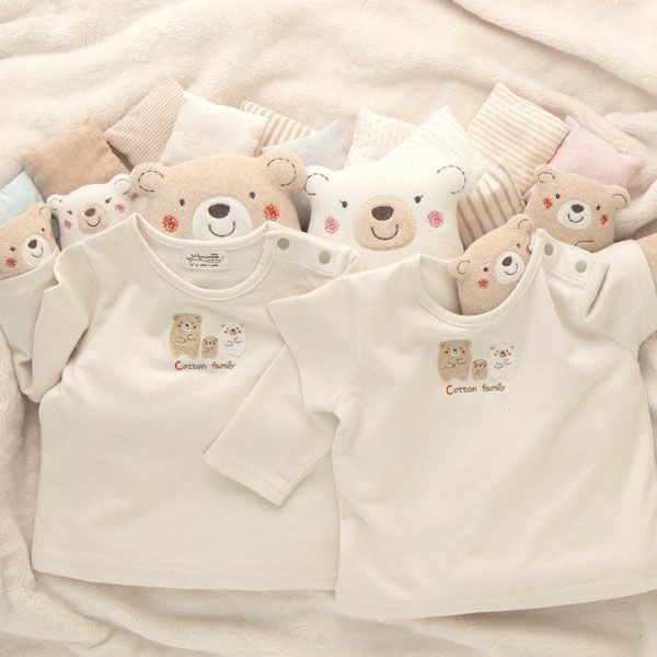 オーガニックコットン ベビー【くまのコットン】半袖Tシャツ 80