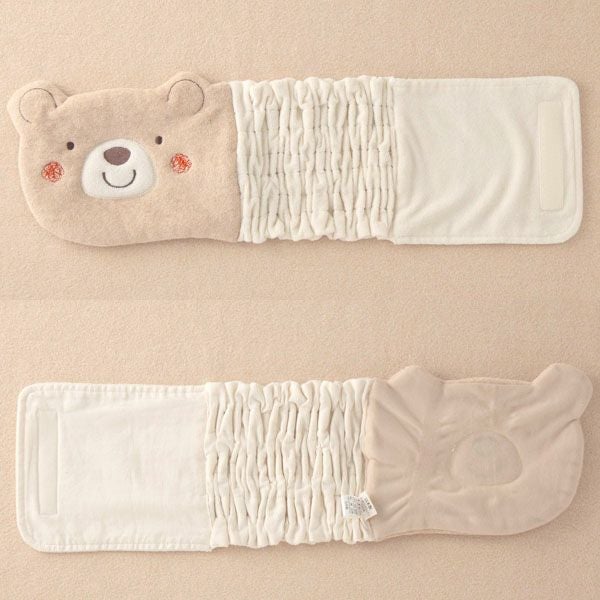 オーガニックコットン  ベビー＆キッズ【くまのコットン】パイルとガーゼのはらまき