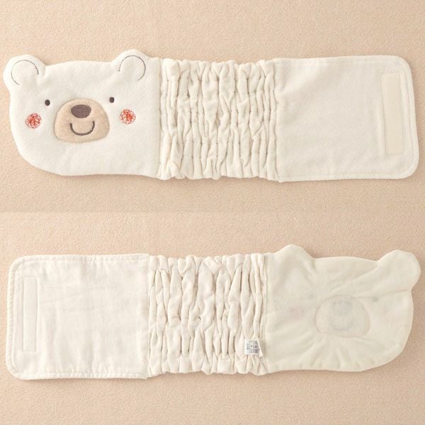 オーガニックコットン  ベビー＆キッズ【くまのコットン】パイルとガーゼのはらまき
