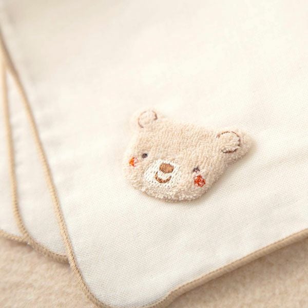 オーガニックコットン ベビー【小さな動物】ガーゼハンカチ