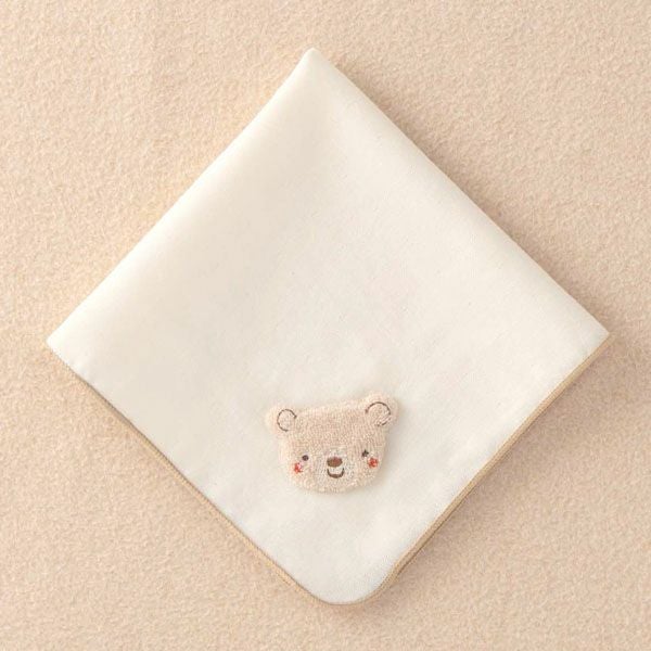 オーガニックコットン ベビー【小さな動物】ガーゼハンカチ