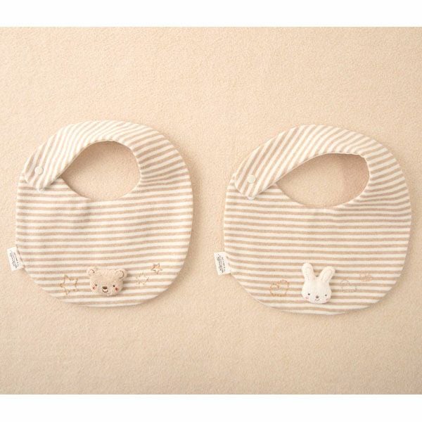 オーガニックコットン ベビー【小さな動物】スムースボーダースタイ