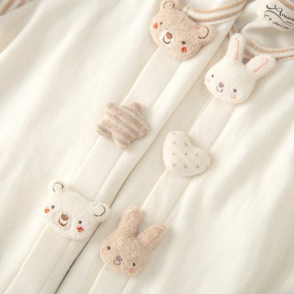 オーガニックコットン ベビー【小さな動物】スムース兼用ドレス