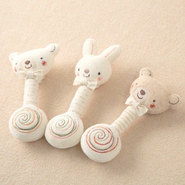 オーガニックコットン ベビー【小さな動物】ぐるぐるスティック