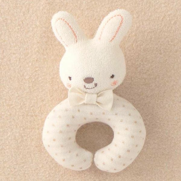 オーガニックコットン ベビー【小さな動物】まぁるいにぎにぎ