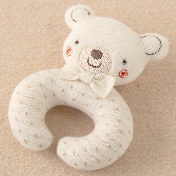 オーガニックコットン ベビー【小さな動物】まぁるいにぎにぎ