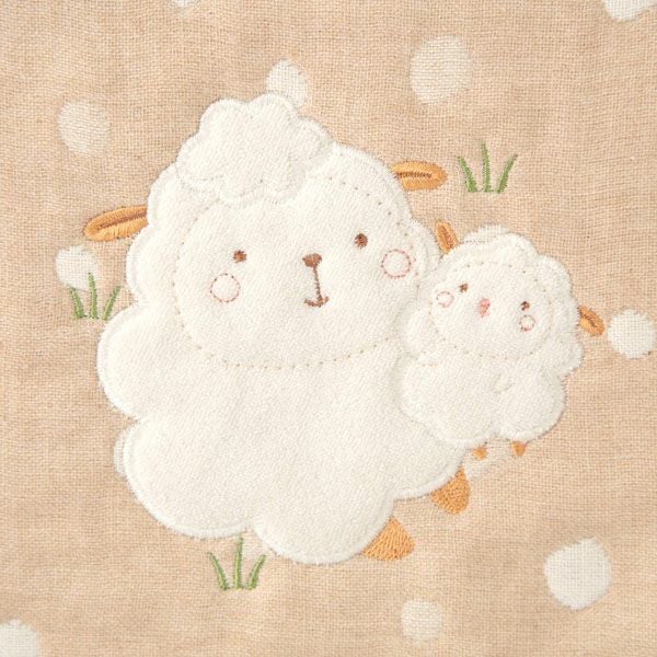 オーガニックコットン ベビー【ママだっこ】水玉5重ガーゼスリーパー